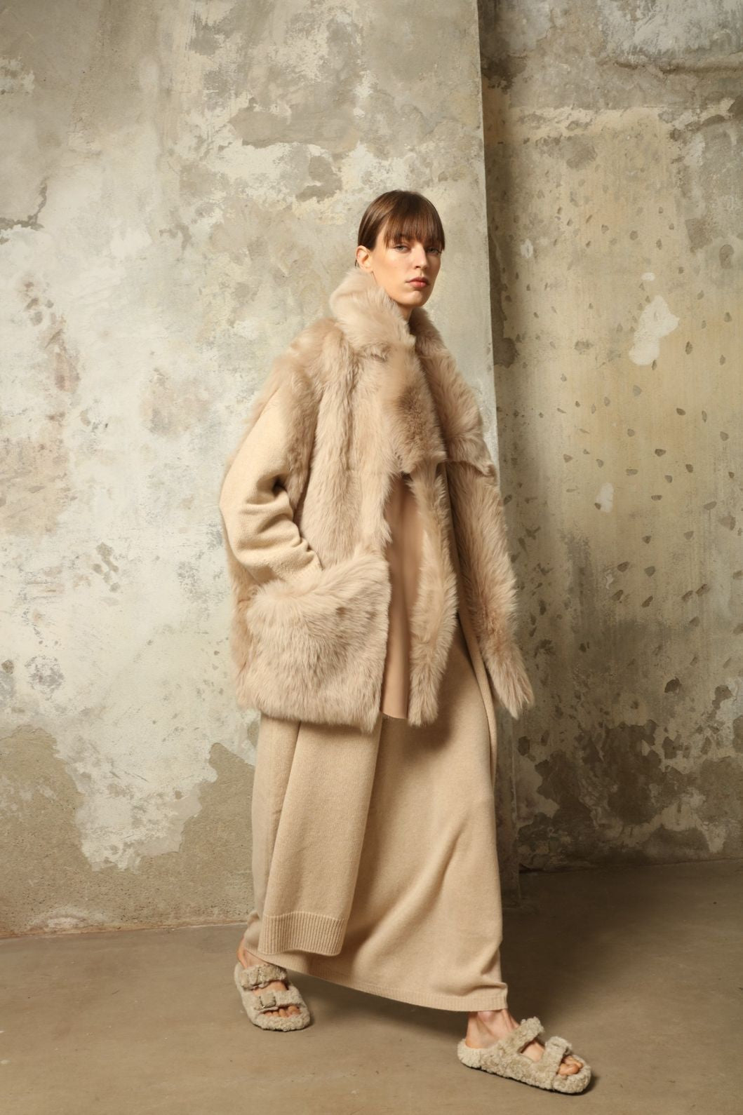 Toscana Sabbia Shearling Vest