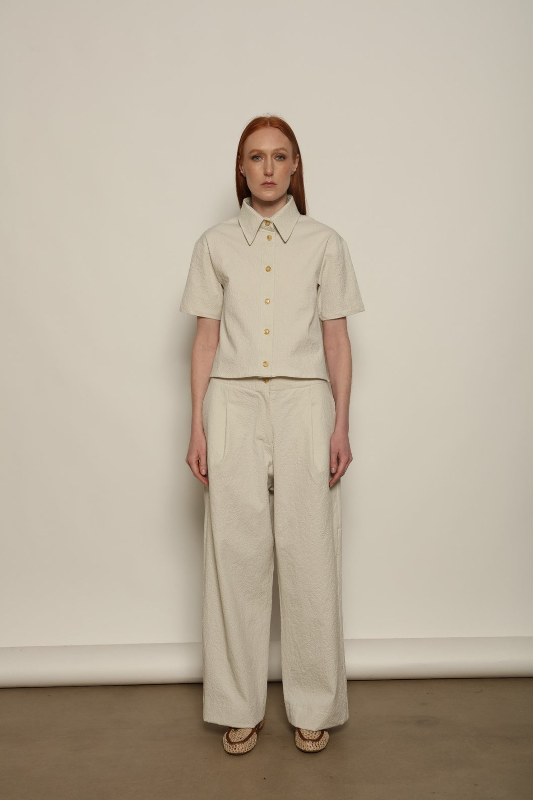 Emily Seersucker Shirt - House of Woven Stories