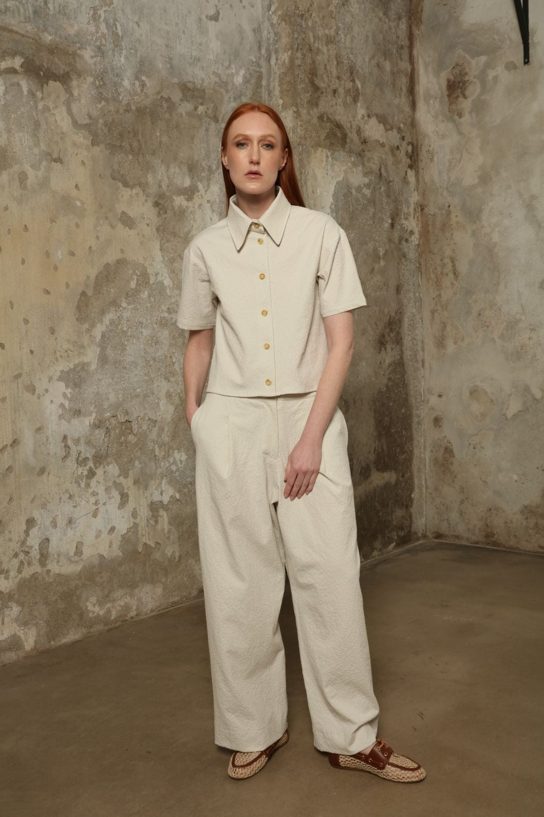 Emily Seersucker Shirt - House of Woven Stories