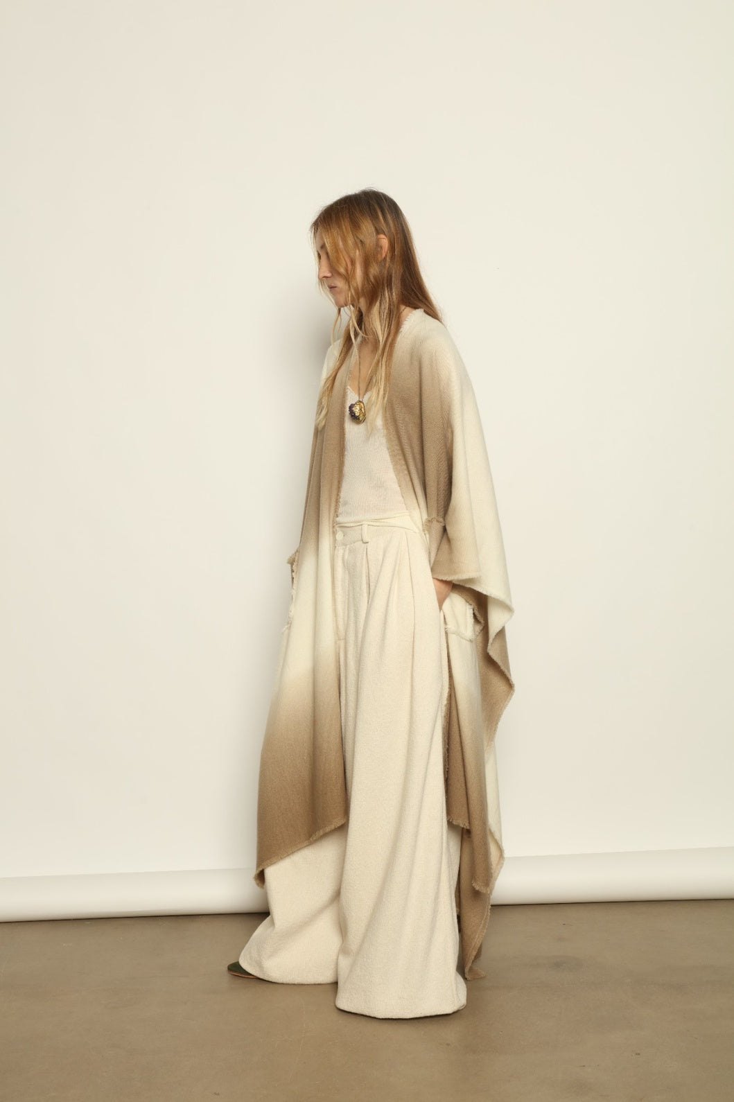 Natural Light Camel Degradee Coat - Mirror in the Sky