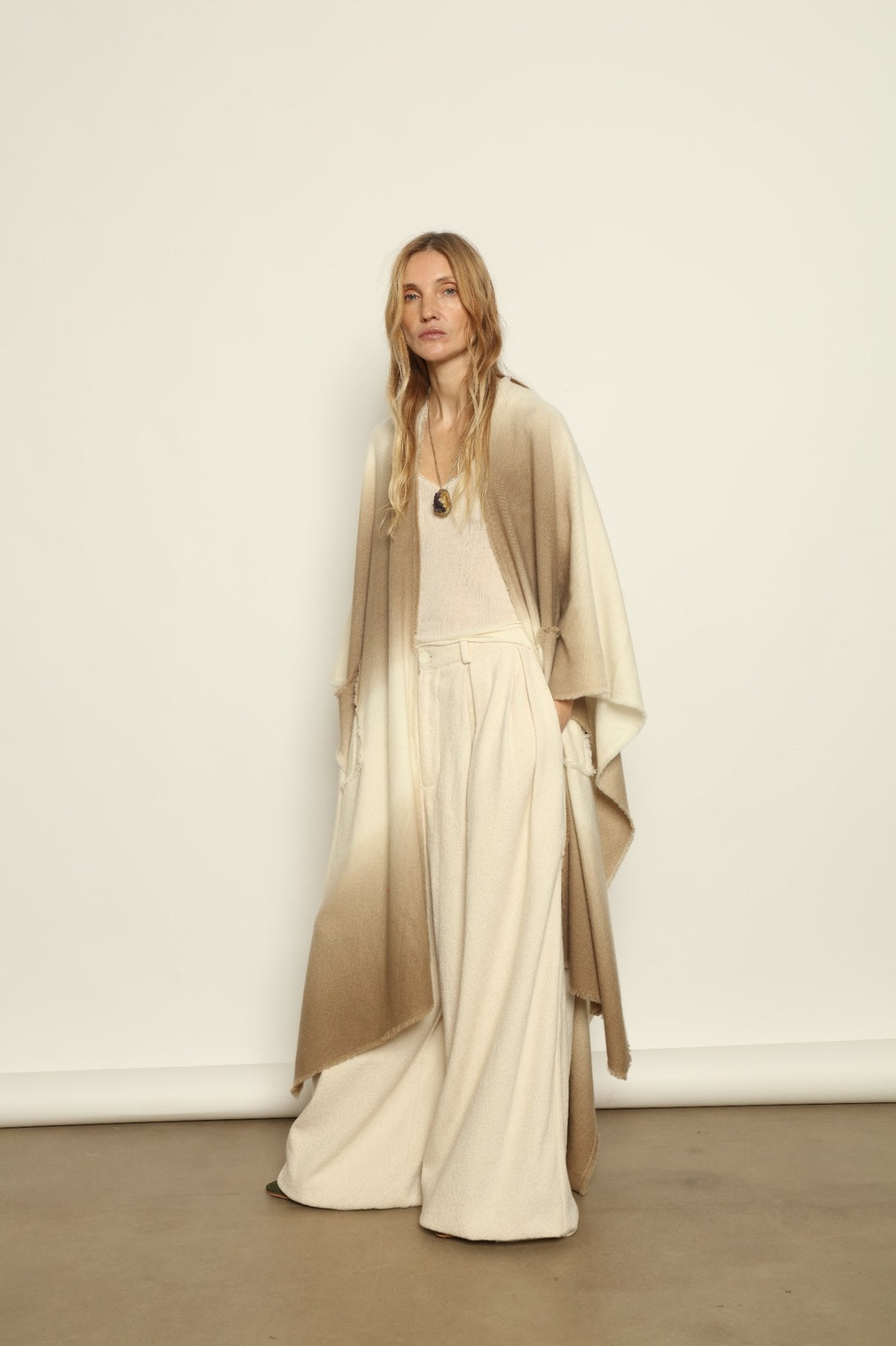 Natural Light Camel Degradee Coat - Mirror in the Sky