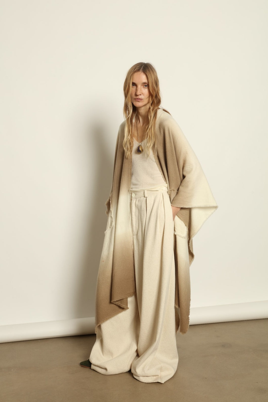 Natural Light Camel Degradee Coat - Mirror in the Sky