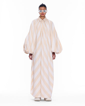The Touareg Ecru and White Dress