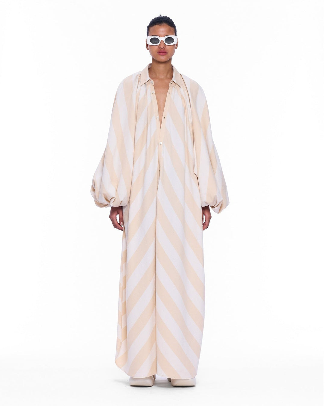 The Touareg Ecru and White Dress
