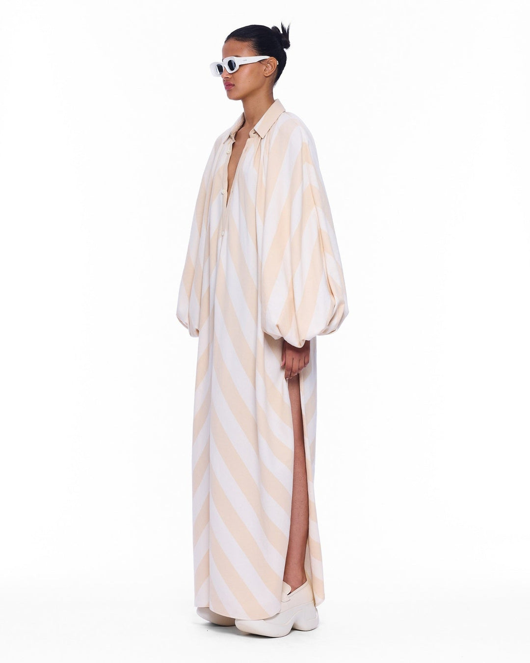 The Touareg Ecru and White Dress