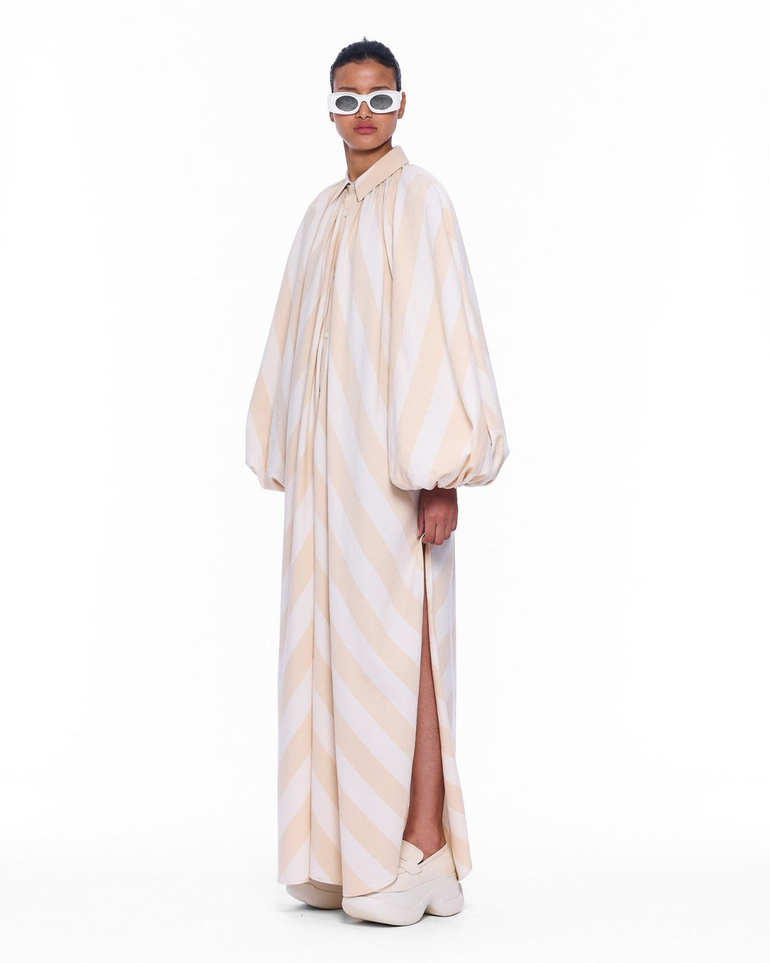 The Touareg Ecru and White Dress