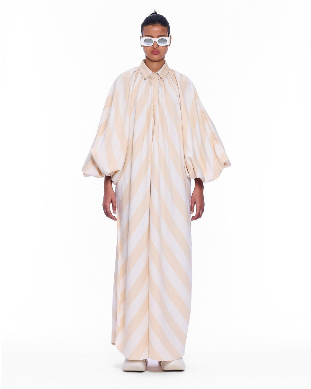 The Touareg Ecru and White Dress