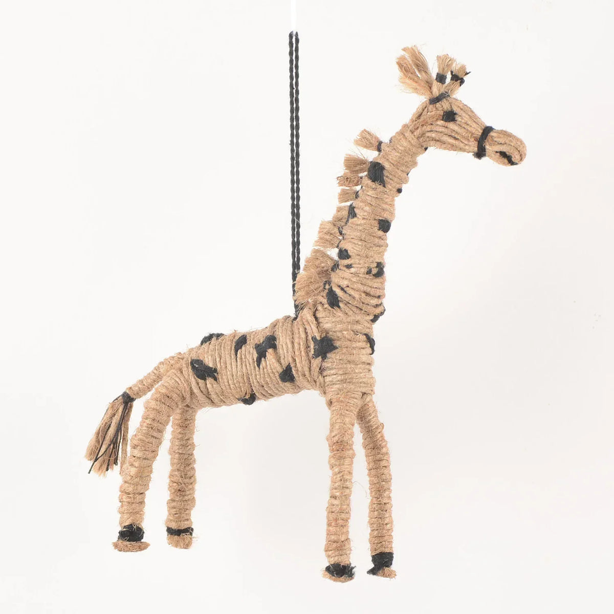 Handmade jute charm with detailed stitching, crafted by Afghan refugee women for ethical brand SilaiWali. Part of House of Nomad Stories selection.
