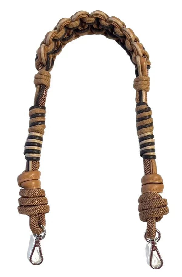 Alice strap by MY BOB, handcrafted in Italy, 100 cm long macramé bag strap adding vibrant color and personality, part of House of Woven Stories collection, available in multiple colors.