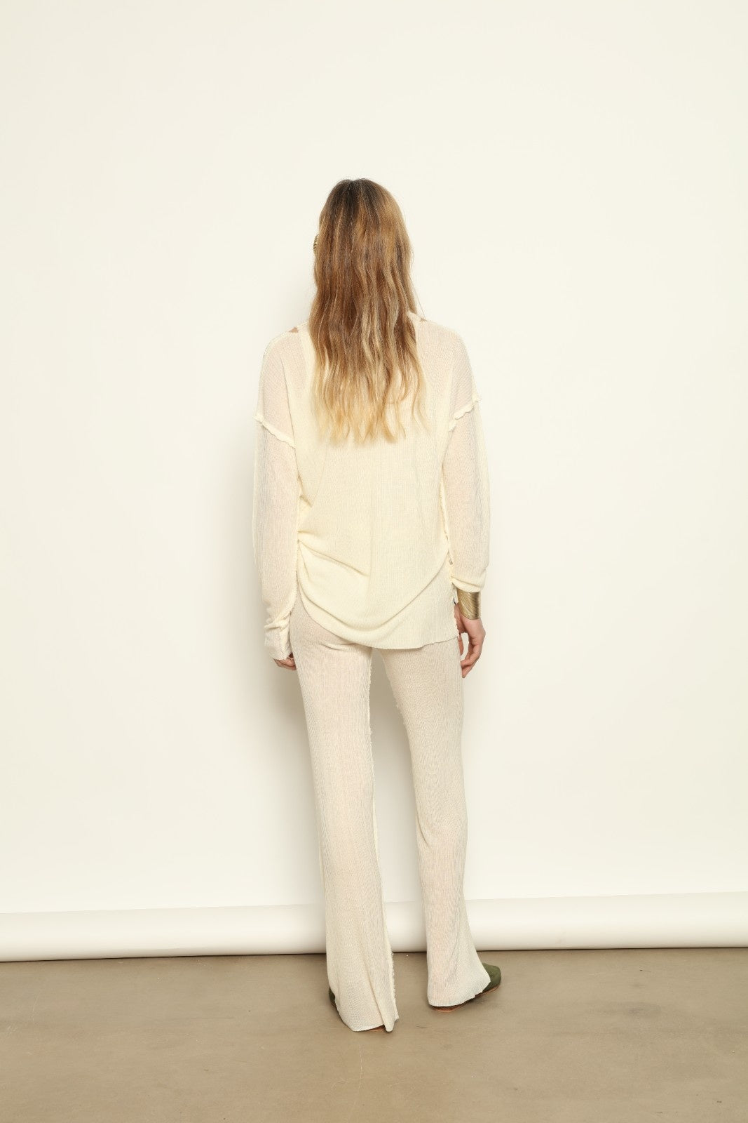 Anastasia Milk Yarn Sweater by Gudrun & Gudrun, part of House of Nomad Stories collection, sustainable milk fiber knitwear with soft silk-like texture and relaxed Nordic silhouette