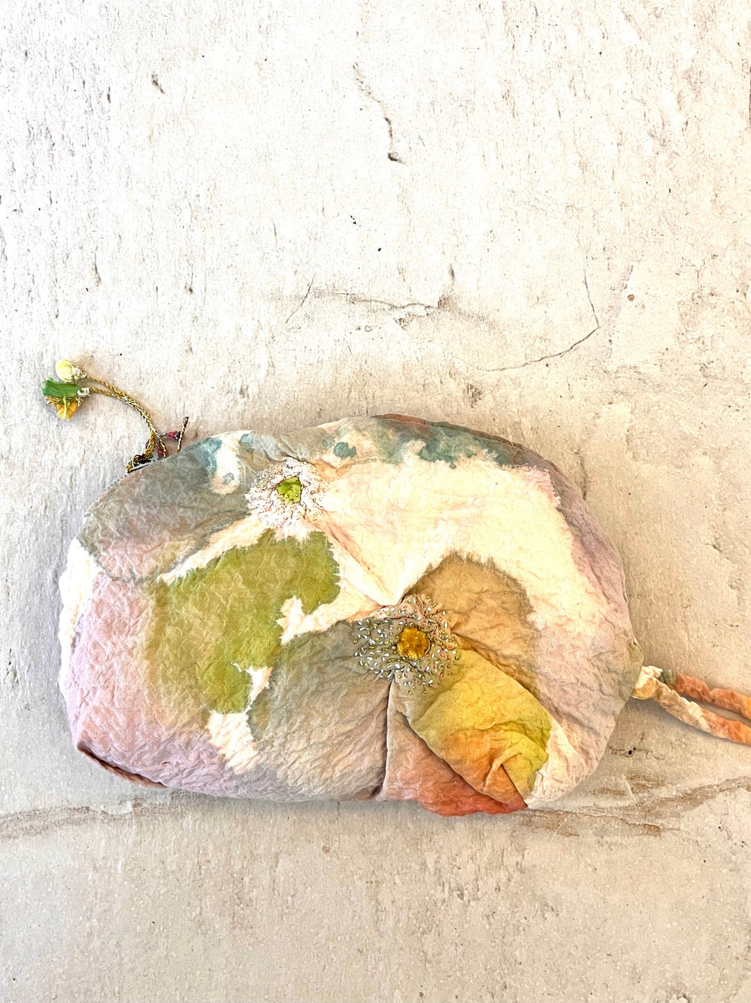 Delia One of a kind Plant Dyed Silk Pouch by Antonia Rossi