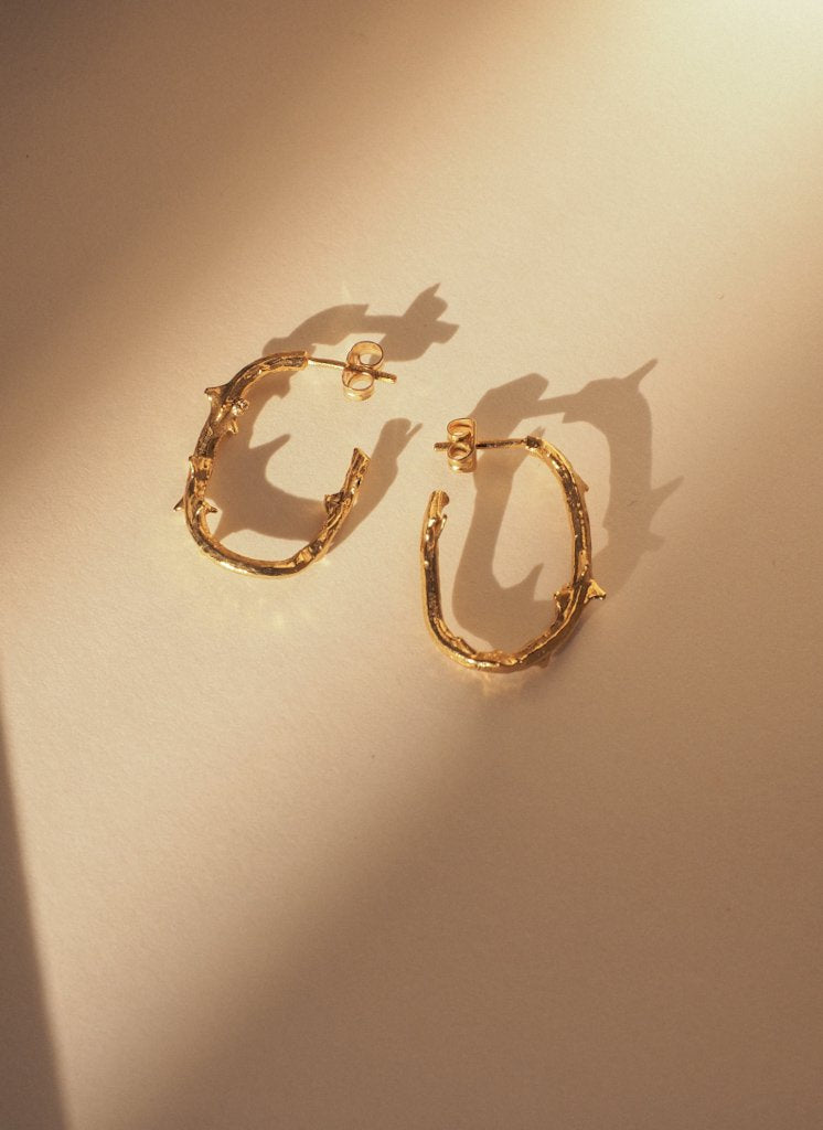 Handcrafted Ronce Sauvage Créole Earrings by Atelier Margaux Toussaint from the House of Woven Stories Selection