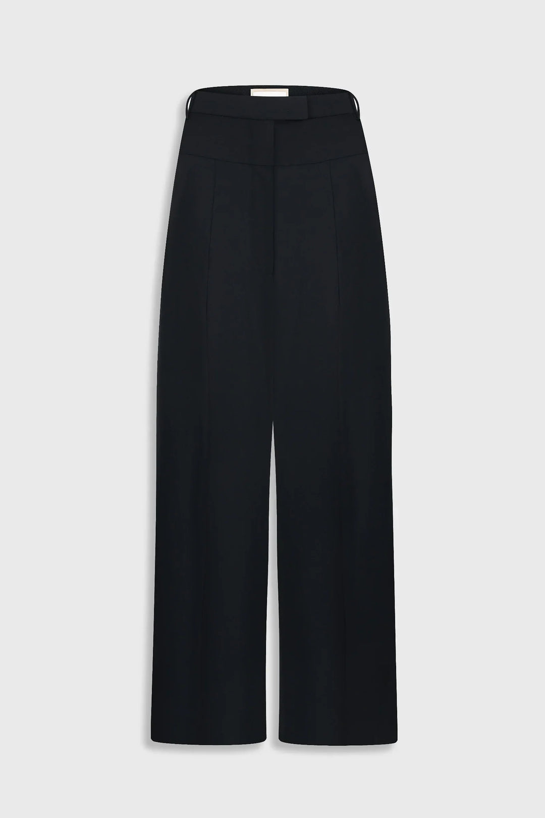 Model is wearing Litkovska high-rise wool wide-leg black pants showcasing contemporary tailoring and designer womenswear at House of Nomad Stories