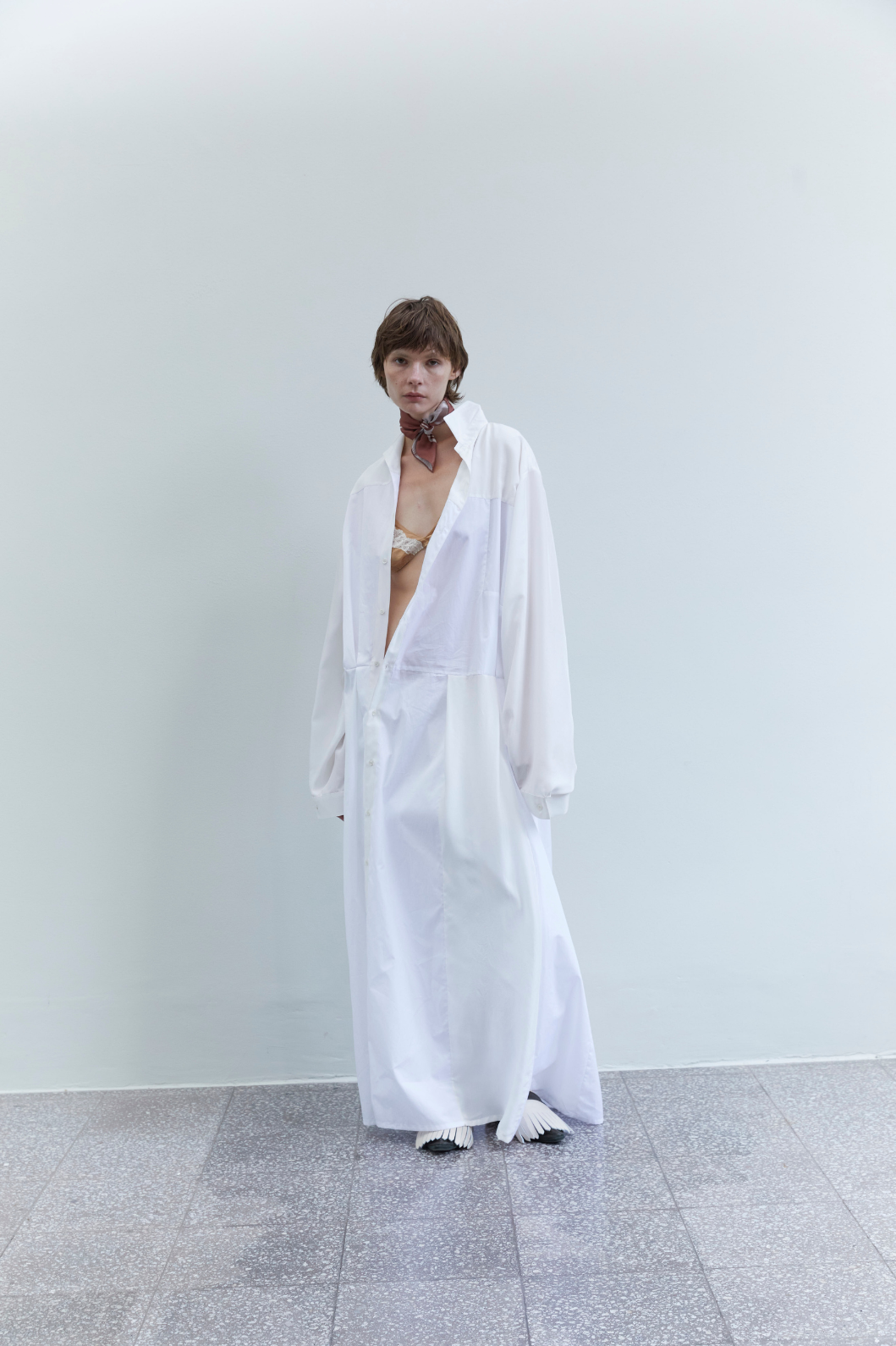 Tina Silk Dress by Maison Jejia with understated design and an elegant, softly structured silhouette.