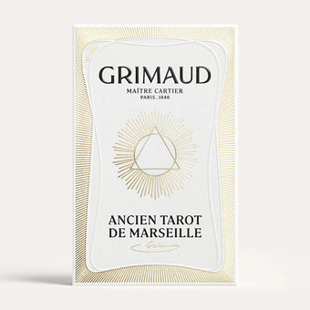 N°400 Tarot de Marseille by Grimaud Paris from the House of Nomad Stories selection, luxury 78-card tarot deck made in France with illustrated design, gold foil details and collector edition packaging.