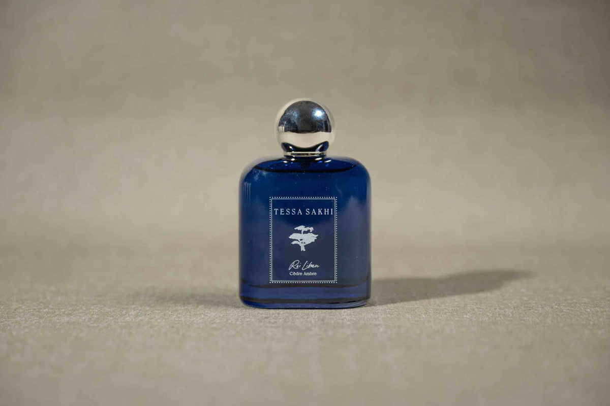 Roi Liban Cèdre Ambre by Tessa Sakhi woody Eau de Parfum bottle inspired by Lebanon Cedars of God forest at House of Nomad Stories