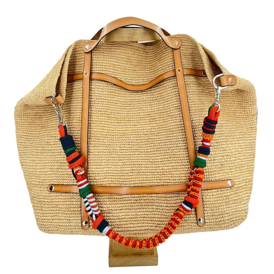 SAMBA Strap by MY BOB. Colorful handmade macramé bag strap crafted in Italy, adding a unique and stylish touch to any bag.