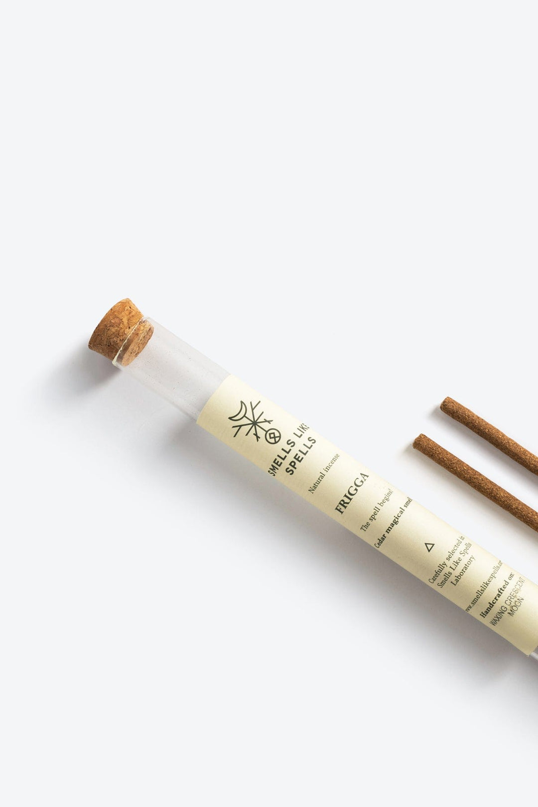 Handcrafted Frigga cedar incense sticks by Smells Like Spells, offered by House of Nomad Stories. Designed to create harmony, protect your home and family, and bring prosperity with a natural, spiritual fragrance inspired by Norse mythology.