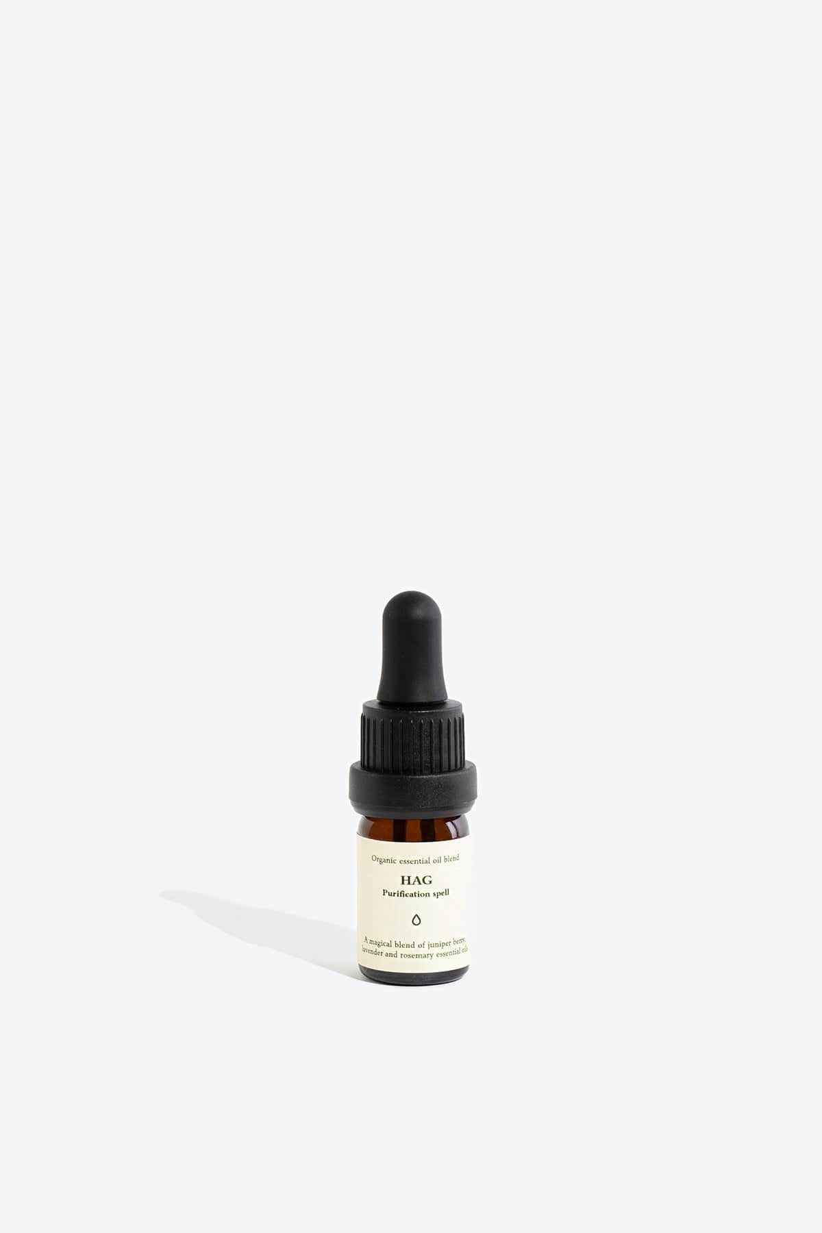 Hag essential organic oil blend by Smells Like Spells, crafted for cleansing negative energy and restoring harmony at home.