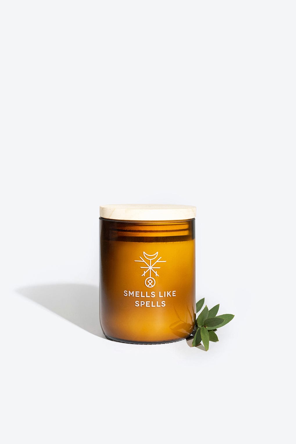 Handcrafted soy wax aromatic candle with rosemary, lavender, and myrrh scent by Smells Like Spells, designed to cleanse and purify home energy.